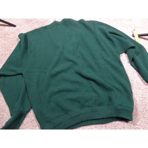 Vintage Classic Preppy Izod V-Neck Sweater Forest Green Made in USA XL Acrylic - Picture 7 of 7